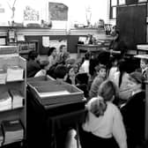 Time for a story at Diamond Hall Junior School in 1992. Do you remember gathering around to listen to teacher? Picture: Bill Hawkins.