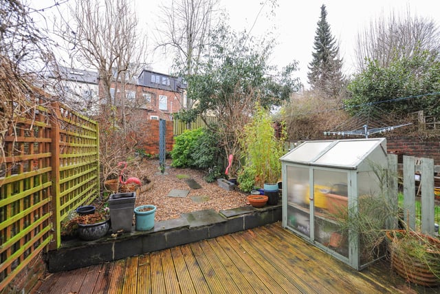 "A low maintenance enclosed rear garden further enhance this incredibly desirable home," says the brochure.