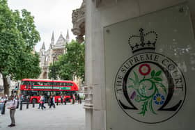 Outside the Supreme Court in central London. Photo by Niklas Halle'n/AFP via Getty Images
