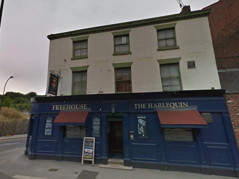 The Harlequin, on Nursery Street, near Kelham Island, is a 'welcoming open-plan corner pub' with 'well-kept ales' and a 'great selection of changing guests'.