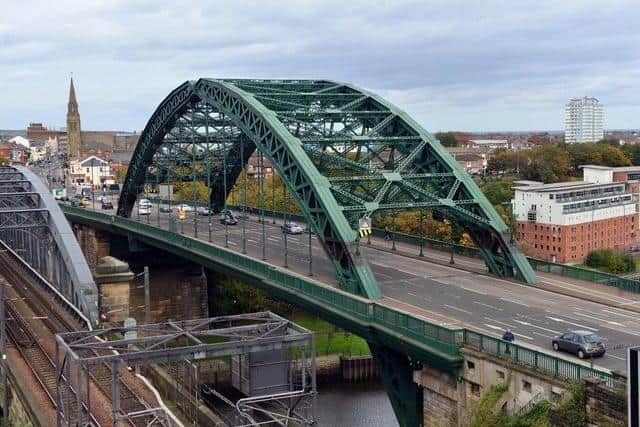 A man has died after falling from Wearmouth Bridge