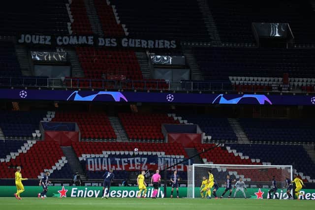 The PSG and Dortmund game was played behind closed doors.