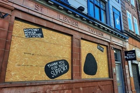 Not all pubs are back just yet - Biscuit Billy's in Silver Street is still boarded up.