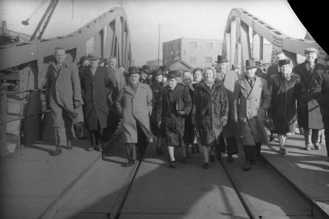 The official opening of the bridge in October 1948.