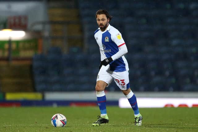 Bradley Dack in possession during the Championship match between Blackburn Rovers and Sheffield Wednesday at Ewood Park.