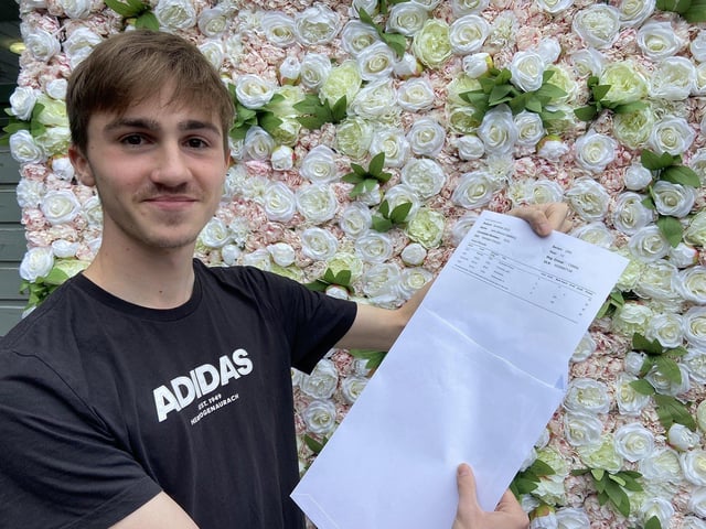 John Harris was delighted to get the grades he needed to get his place to study Geography at Loughborough University.