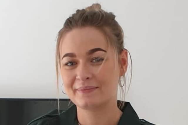 A photo of Georgia Barron, 24, shared by the North East Ambulance Service as it paid tribute to her following her sudden death.