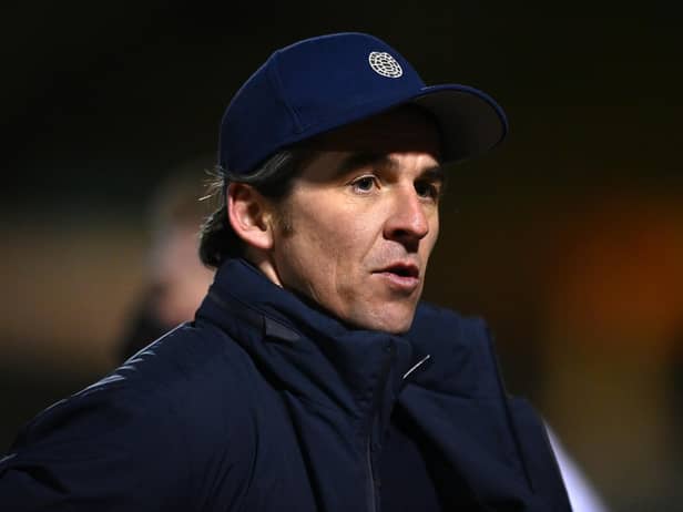 Joey Barton, manager of Bristol Rovers, looks on following the Sky Bet League One match between Bristol Rovers and Accrington Stanley at Memorial Stadium.