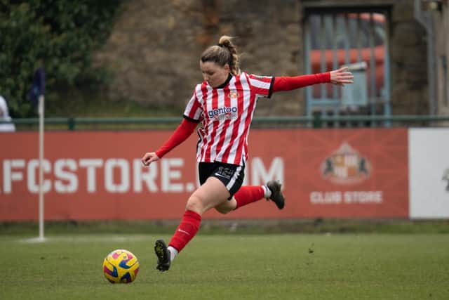 Megan in action for Sunderland Ladies
