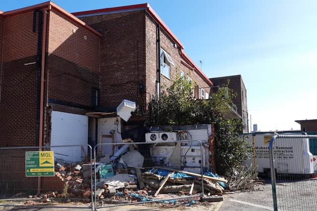 Demolition work is underway on the site of the old Fulwell Fire Station.
