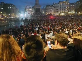 Sunderland fans at Trafalgar Square. Picture by FRANK REID