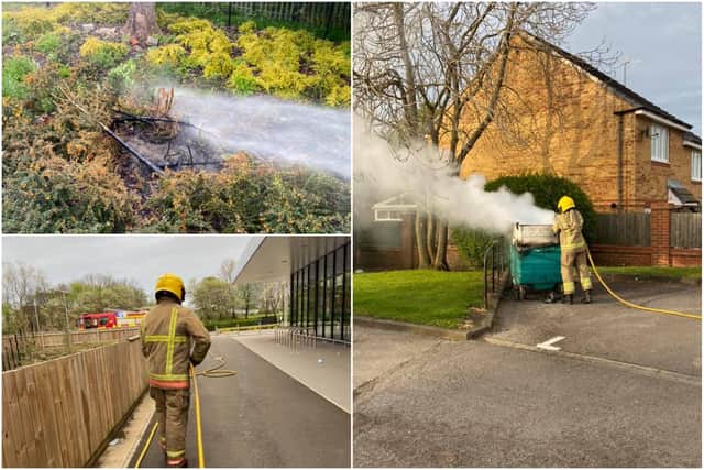 County Durham and Darlington Fire and Rescue Service was called to two incidents in Horden after fires were started within minutes of each other.