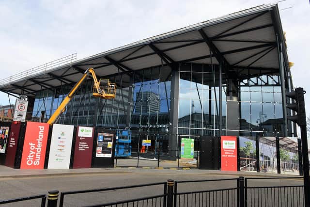 Works continue on the new Sunderland Train Station.
