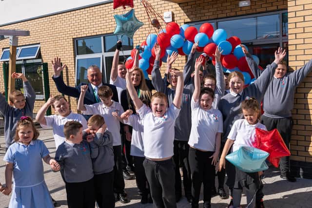 The sun shone as staff at Harry Watts Academy, part of Prosper Learning Trust, welcomed pupils to their new school building.