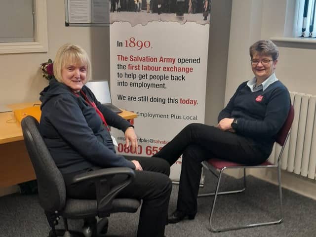 Employment Support co-ordinator Sue Park with Major Liz Hancock of The Salvation Army