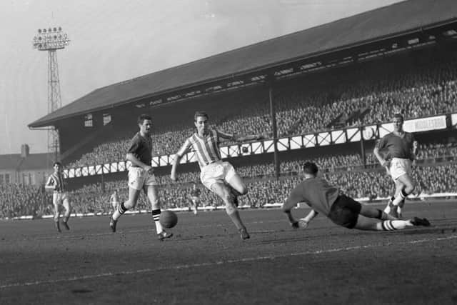 Brian Clough in action for Sunderland in 1962.
