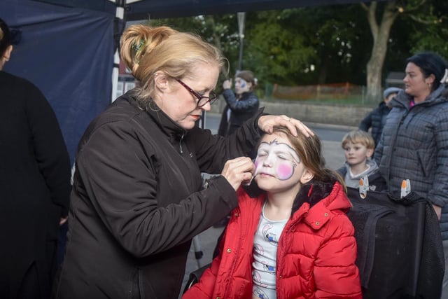 Face painting was on offer to youngsters while the event warmed up.