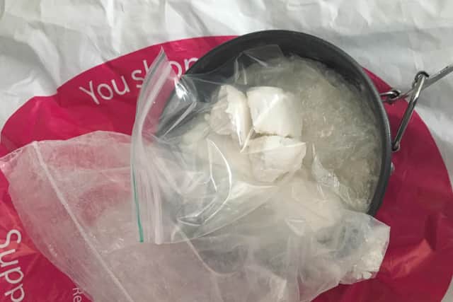 Detectives discovered two kilos of cocaine and 12 kilos of amphetamine.