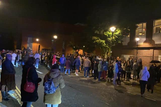 Crowds were evacuated from Sunderland's Empire Theatre on Wednesday evening.