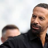 PARIS, FRANCE - MAY 27: Rio Ferdinand of BT Sport looks on prior to the Liverpool FC Training Session at Stade de France on May 27, 2022 in Paris, France. Liverpool will face Real Madrid in the UEFA Champions League final on May 28, 2022. (Photo by Julian Finney/Getty Images)