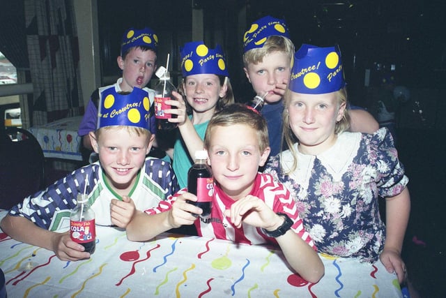 There was nothing like the spread at an old-school disco or party. Echo Chipper Club members get into the festive spirit at a Crowtree Leisure Centre party in 1992.