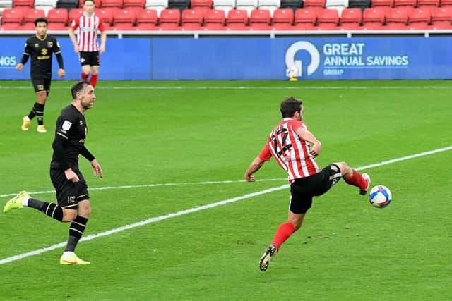 Will Grigg suffered a frustrating afternoon in front of goal for Sunderland