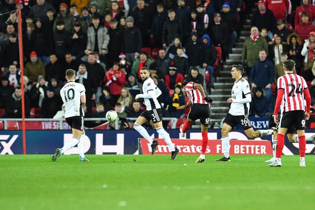 Amad forces a save during Sunderland's FA Cup fourth round replay