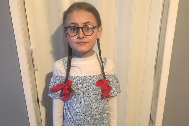 Elissa, 11, dressed as Amanda Thripp. Photo sent in by Becky Green