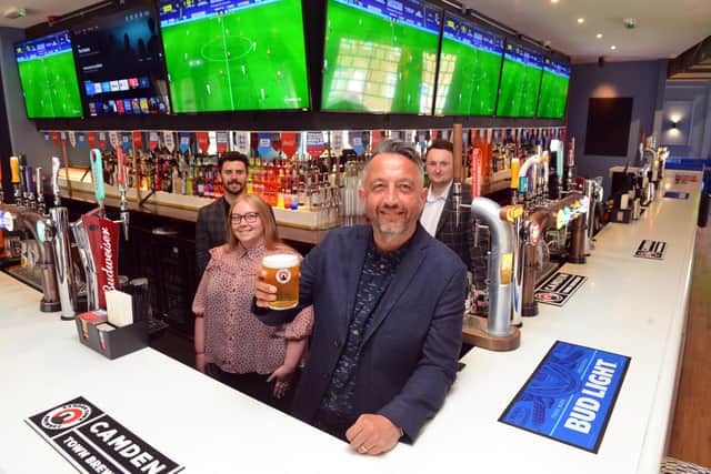 Street Bar opens in the former Revolution venue in Low Row. Front general manager Lee Smith with managers from left Liam Duffield, Chloe Robson and Sam Bartlett.