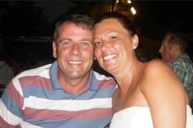 Andrea Oliver pictured with her husband Marc - she has urged men to support the women in their lives by ensuring they go for their smear test.
