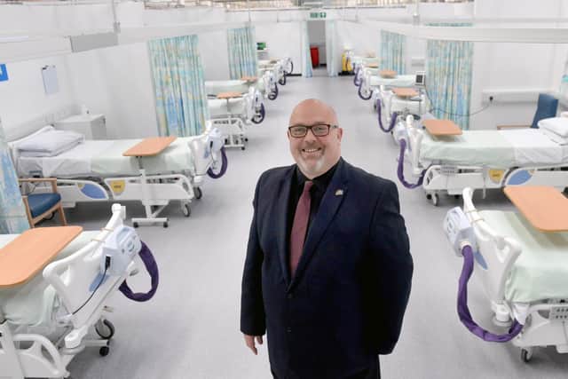 Sunderland City Council Leader Coun Graeme Miller at the NHS Nightingale Hospital North East 