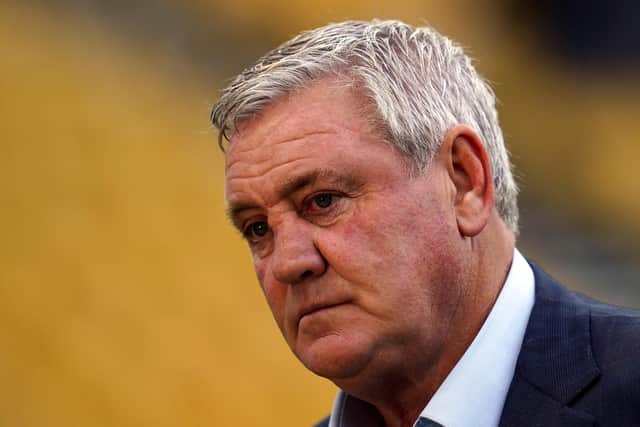 Steve Bruce at Molineux after his final game in charge of Newcastle United.