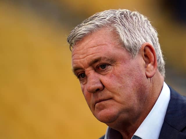 Steve Bruce at Molineux after his final game in charge of Newcastle United.