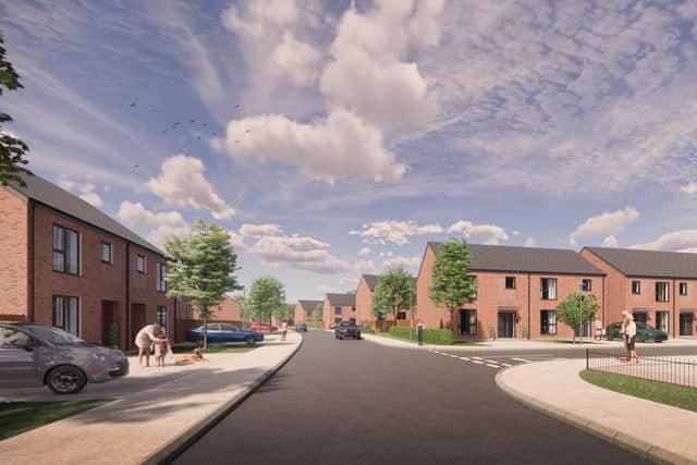 A CGI image of how the homes will look