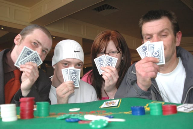 Sunderland's first poker tournament was held at the Chameleon lounge in 2005. Pictured preparing for it were Malcolm Hall, Ian Matthews, Nicky Charlton and David Sawyer.
Who's ready for National Card Playing Day on December 28?