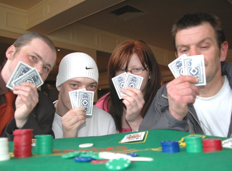 Sunderland's first poker tournament was held at the Chameleon lounge in 2005. Pictured preparing for it were Malcolm Hall, Ian Matthews, Nicky Charlton and David Sawyer.
Who's ready for National Card Playing Day on December 28?