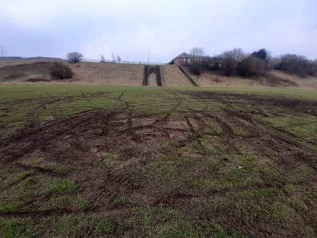 Grass was left damaged on King George V Playing Fields in Ryhope.