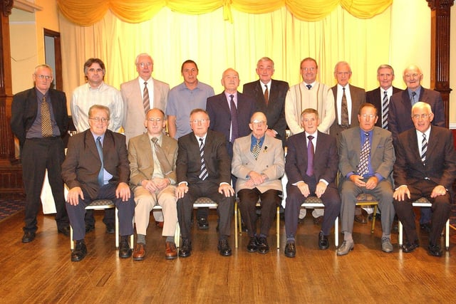 Barnes Park bowling club members at their presentation night at the hotel in 2003. Is there someone you know in the photo?