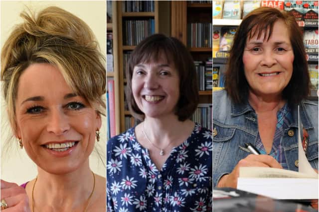 Modern day Sunderland authors, from left, Nancy Revell, Glenda Young and the late Sheila Quigley.