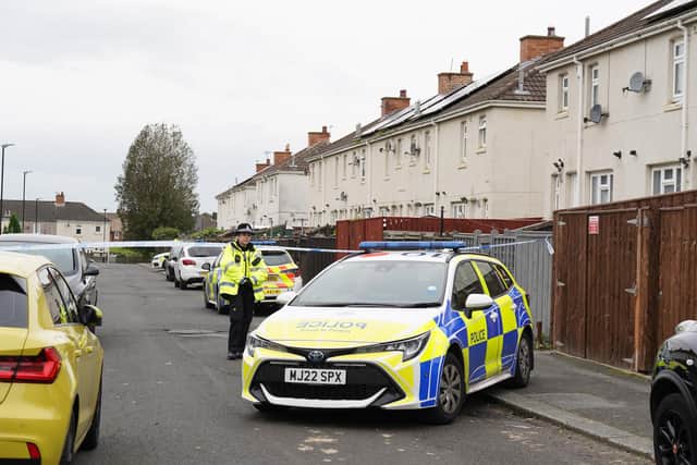 Police activity on Maple Terrace in Shiney Row. Pic credit: Owen Humphreys/PA Wire