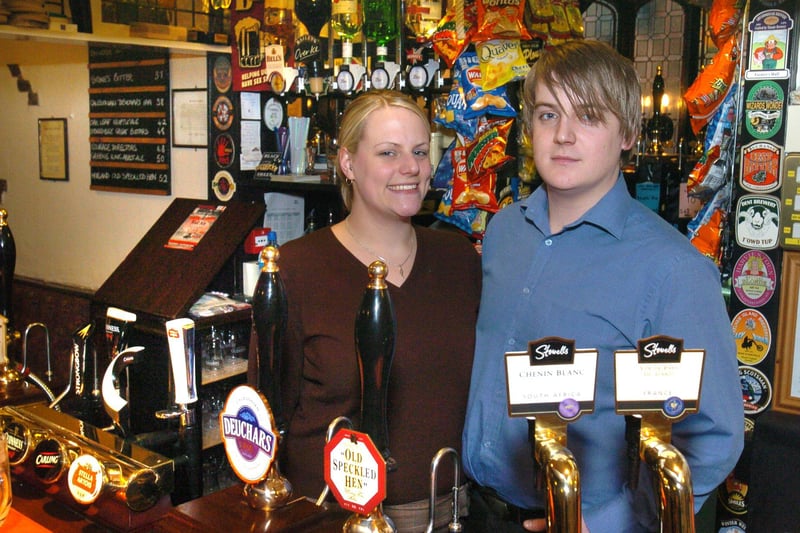 Pictured at the Royal Oak pub, The Shambles, Market Place, Chesterfield, are managers  Emma Randall, and Josh Clarke.