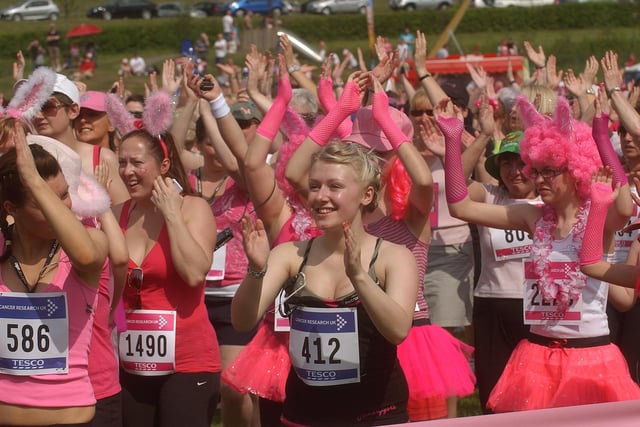 Runners warming up for the 2010 Race for Life. Are you in the picture?
