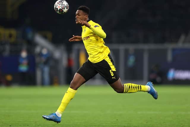 Dan-Axel Zagadou of Borussia Dortmund  (Photo by Lars Baron/Getty Images)