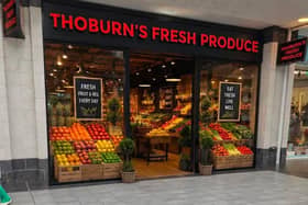 AI-generated photo showing the new Thoburns Fresh Produce shop in Seaham's Byron Place.