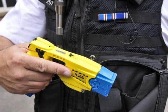 A man who was reported to be carrying a knife had to be tasered after resisting arrest in Durham City.