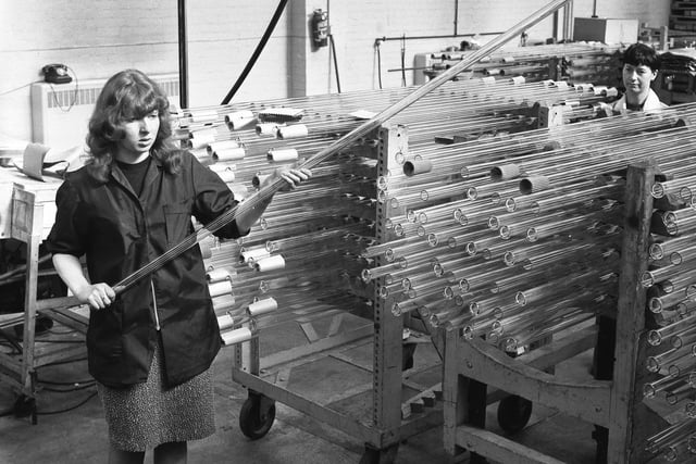 The Wear Glass Works of James Jobling and Co produced tubing to replace the metal tubes at the Dunkirk Power Station in 1966.