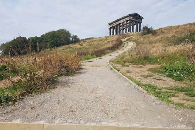 Access up to Penshaw Monument is being improved.