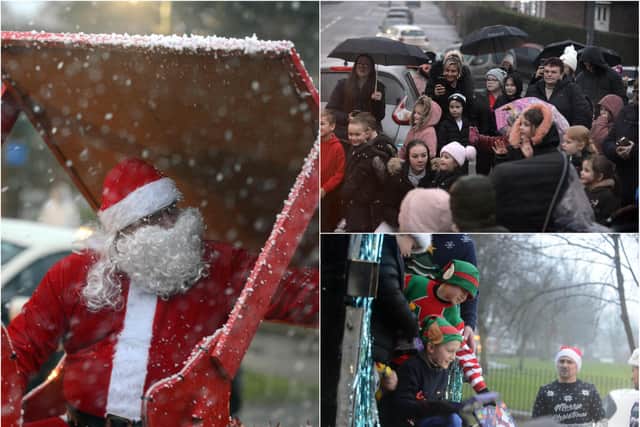A Christmas parade has been held for children in Grindon and Thorney Close.