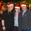 Connor Brown Trust founders and parents Tanya and Simon Brown with daughter Ellen Brown, 16 at the Pallion Christmas lights switch on.