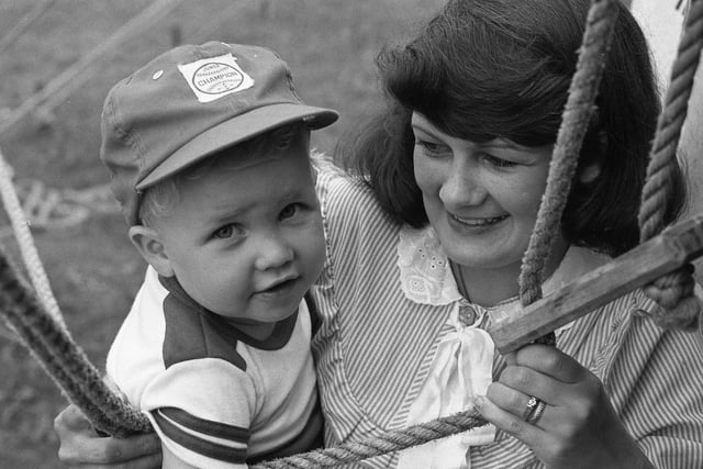 Daniel Steven Anderson was awarded the title of Wearside's bonniest baby at the Sunderland Carnival in 1982.  He is pictured with mum, Glynis.